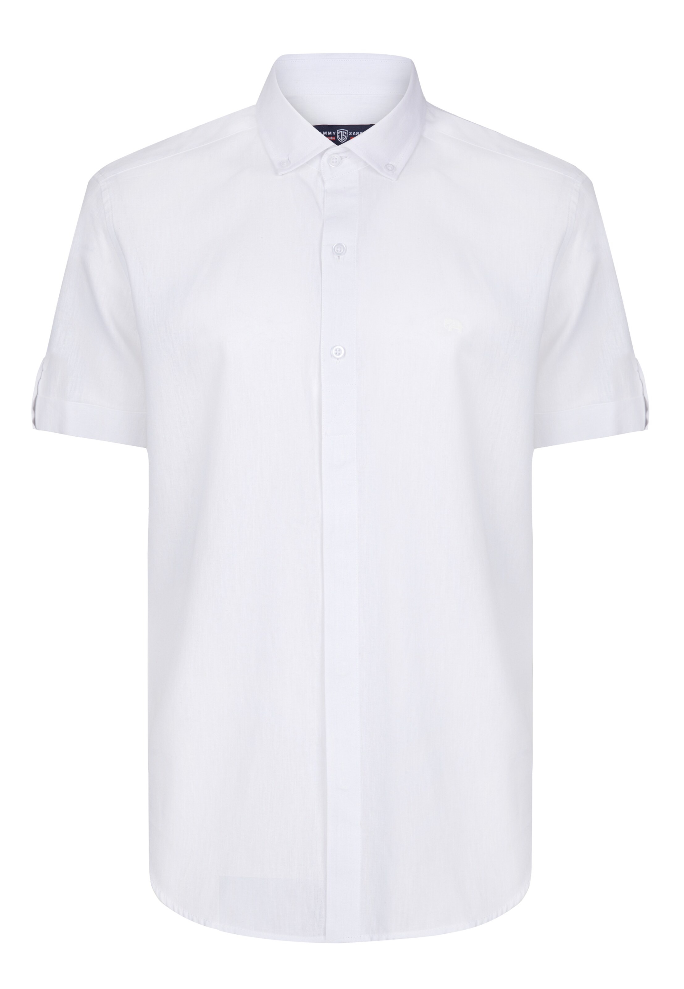 Jimmy Sanders Rovný strih Košeľa - Biela: predná strana