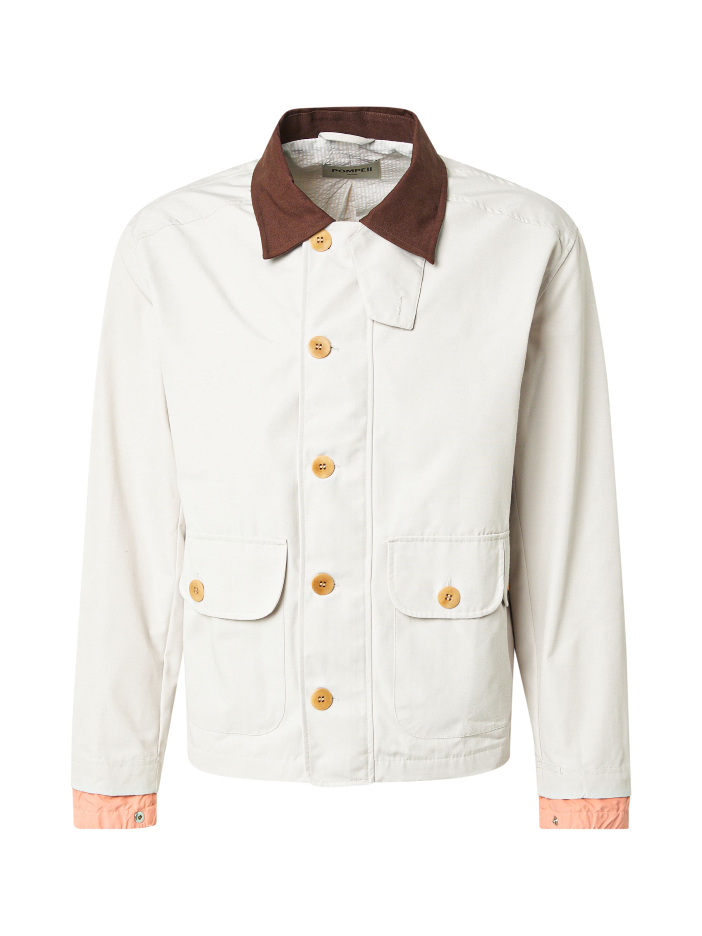 POMPEII Φθινοπωρινό και ανοιξιάτικο μπουφάν σε μπεζ: μπροστά