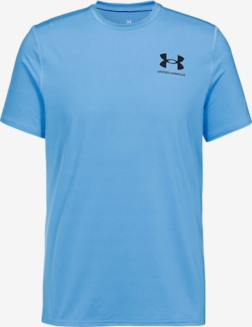 UNDER ARMOUR Funktionsshirt 'Heatgear Fitted' in Blau: Vorderseite