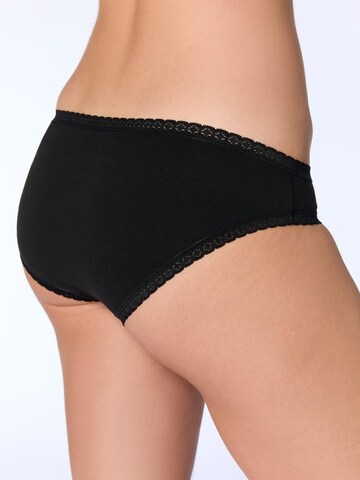 Albero Natur Panty 'Bio-Baumwoll-Slip mit Spitze – 3er Pack' in Black