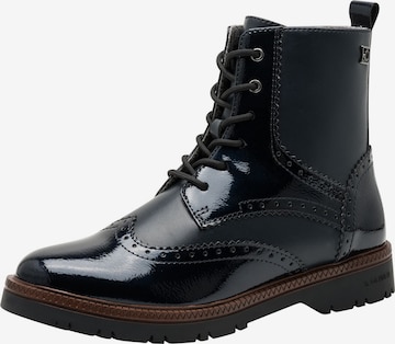 Bottines à lacets s.Oliver en bleu : devant