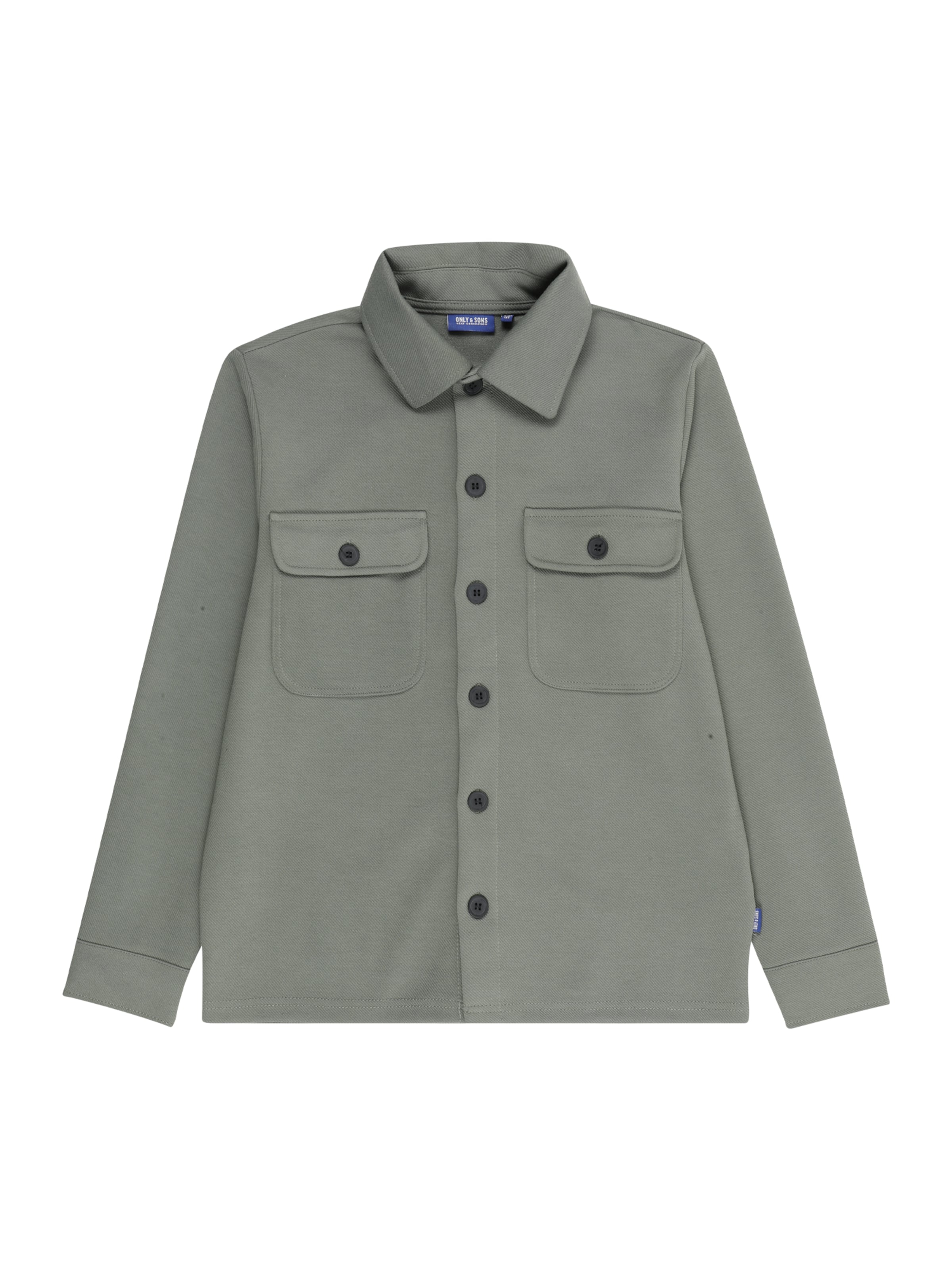 Only & Sons Junior Klasický střih Košile 'OSJNEW KODYL' – zelená: přední strana