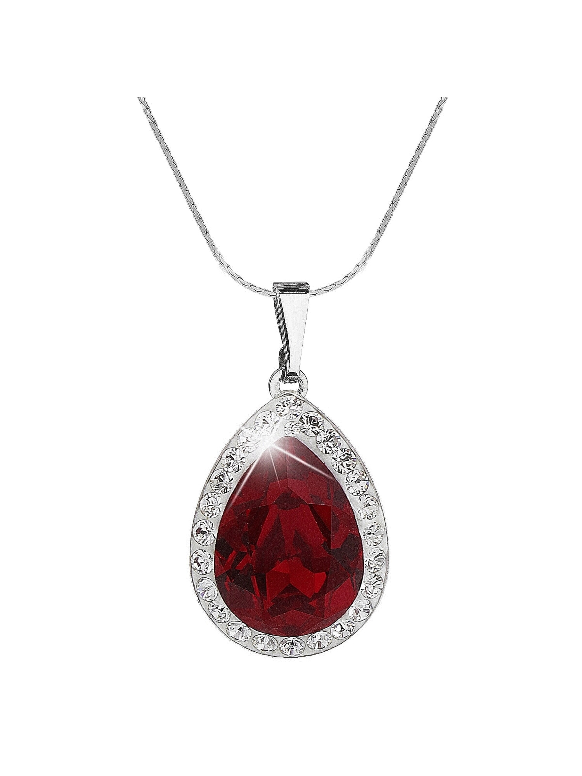 EXCLUSIVE EDITION Řetízek 'Agidel adorned with Swarovski crystals' – červená