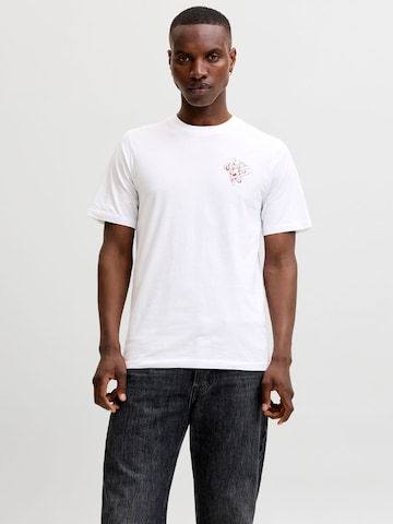 T-Shirt 'JJBrewy' JACK & JONES en blanc