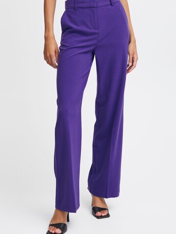 b.young Loose fit Pleated Pants 'BYDANTA' in Purple: front