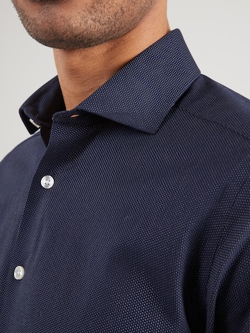 Bruun & Stengade Slim fit Πουκάμισο 'Hansen' σε μπλε