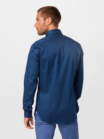 Michael Kors Slim fit Overhemd in Blauw