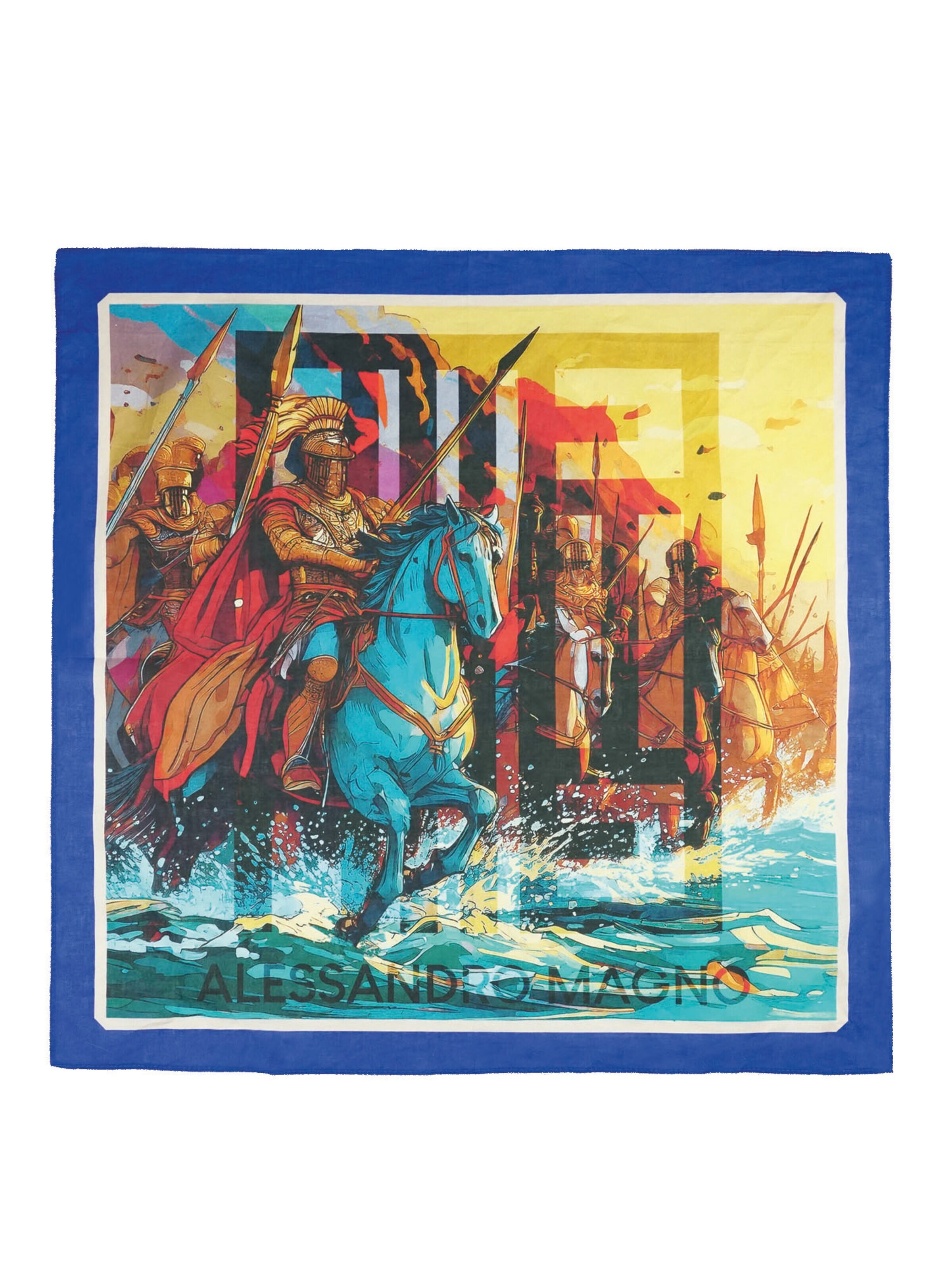 Alessandro Magno Bandana 'Hero' in Blue: front