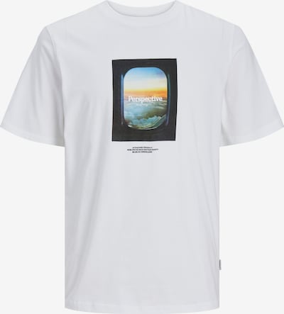 JACK & JONES Тениска 'LAFAYETTE' в светлосиньо / оранжево / черно / бяло, Преглед на продукта