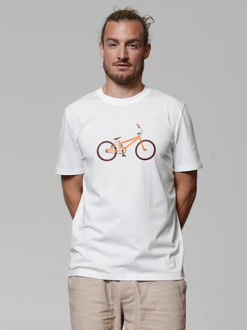 T-Shirt 'BMX' Watapparel en blanc : devant