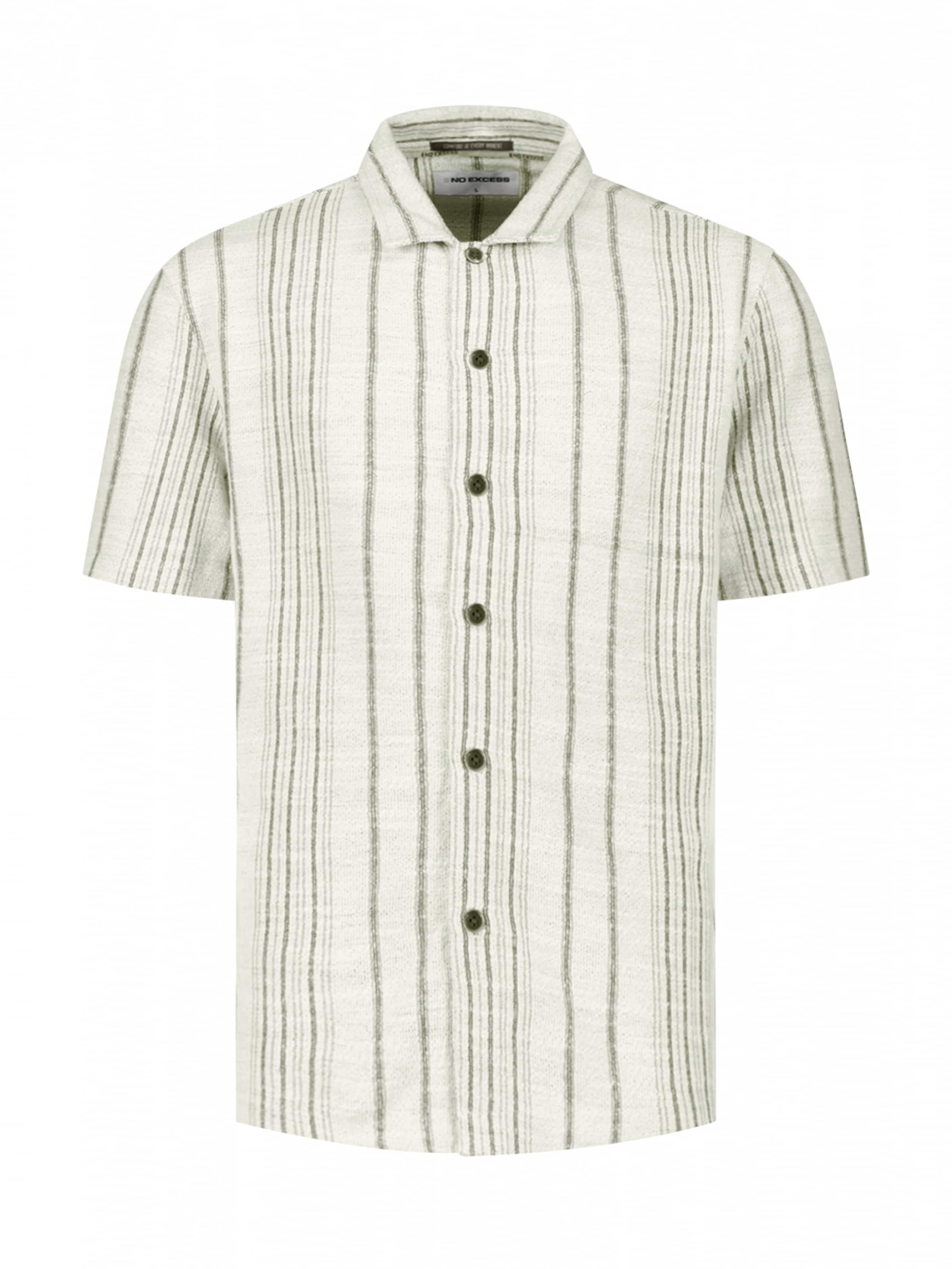 No Excess Regular Fit Hemd in Beige: Vorderseite