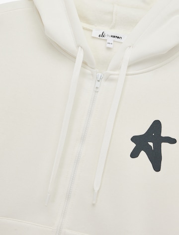 Koton Zip-Up Hoodie in Beige