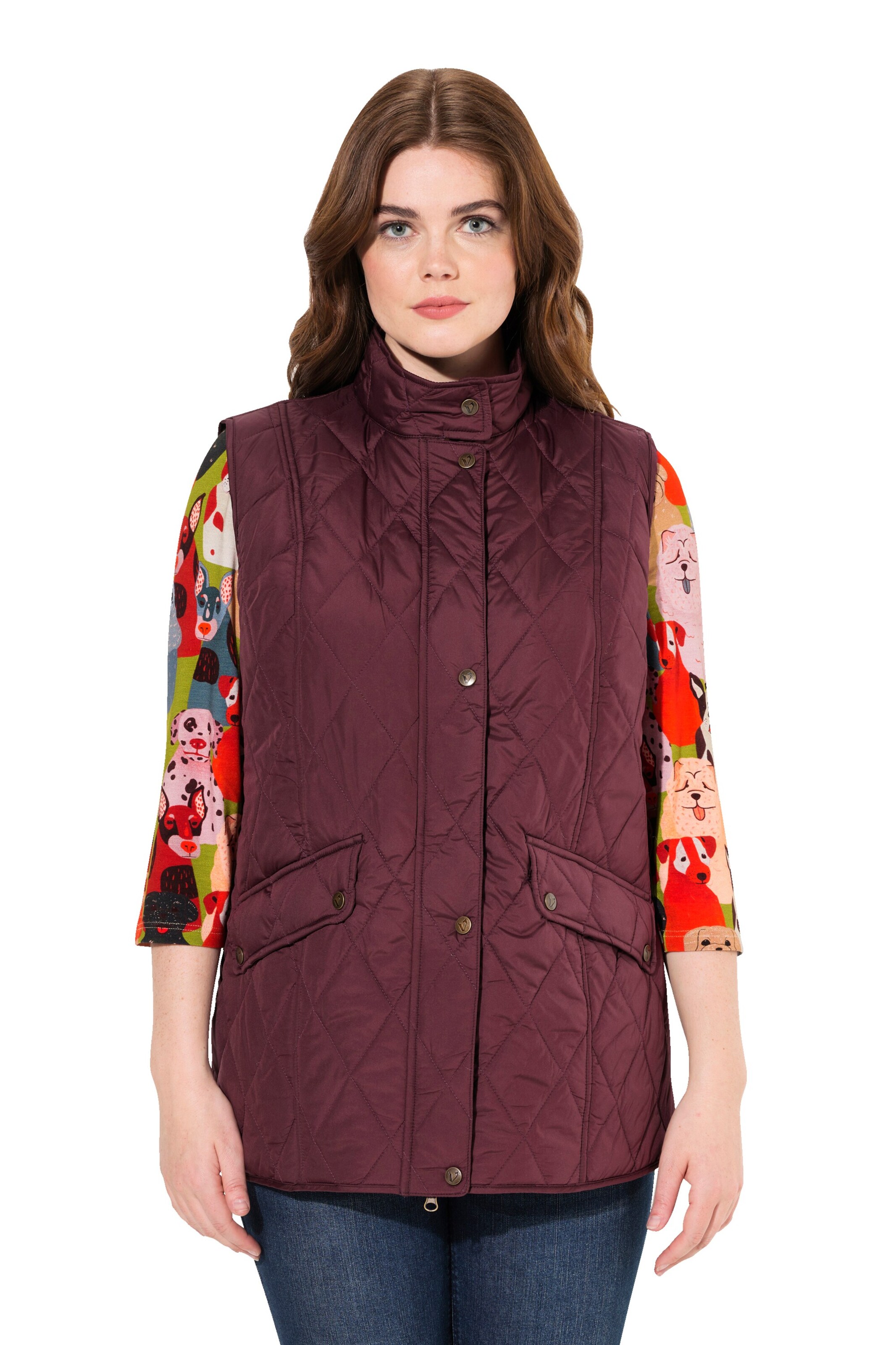 Ulla Popken Weste in Rot: Vorderseite