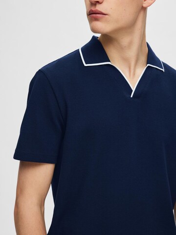 T-Shirt 'ADLEY' SELECTED HOMME en bleu