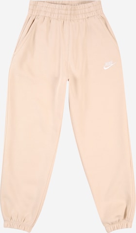 Nike Sportswear Штаны 'CLUB FLC' в Бежевый: спереди