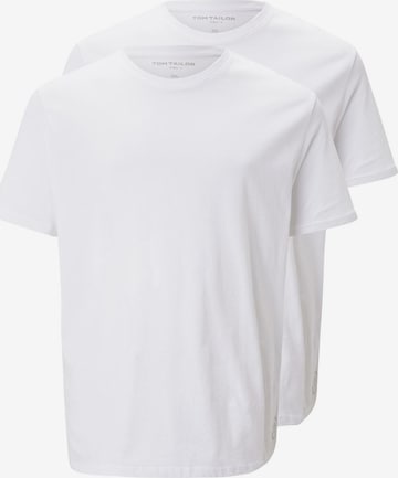 T-Shirt TOM TAILOR Men + en blanc : devant