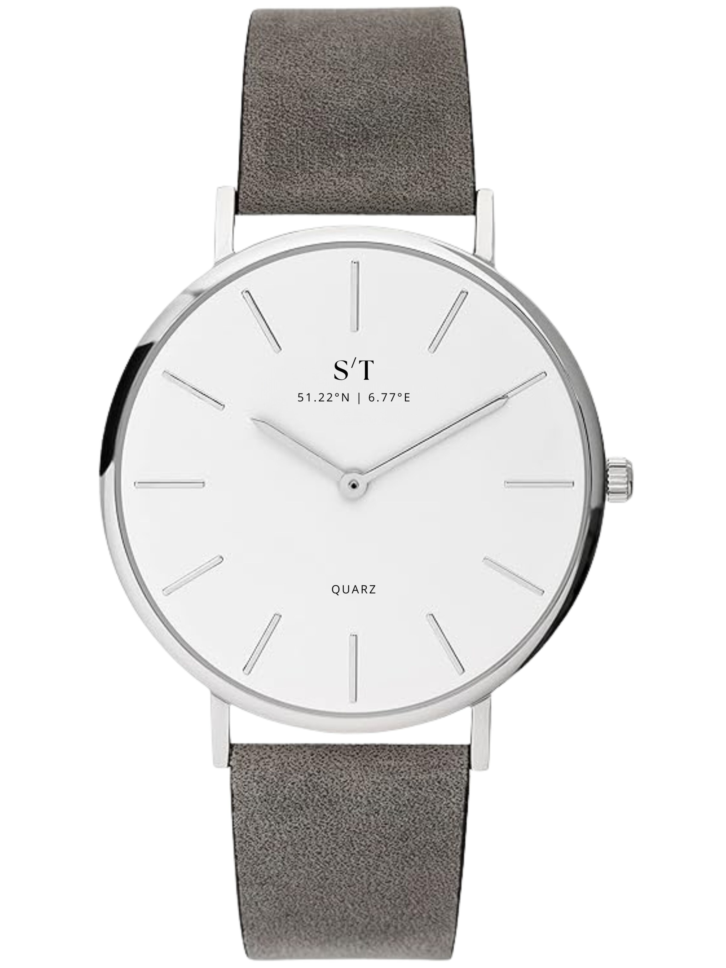 S&T Design Analog Watch 'II' in Grey: front