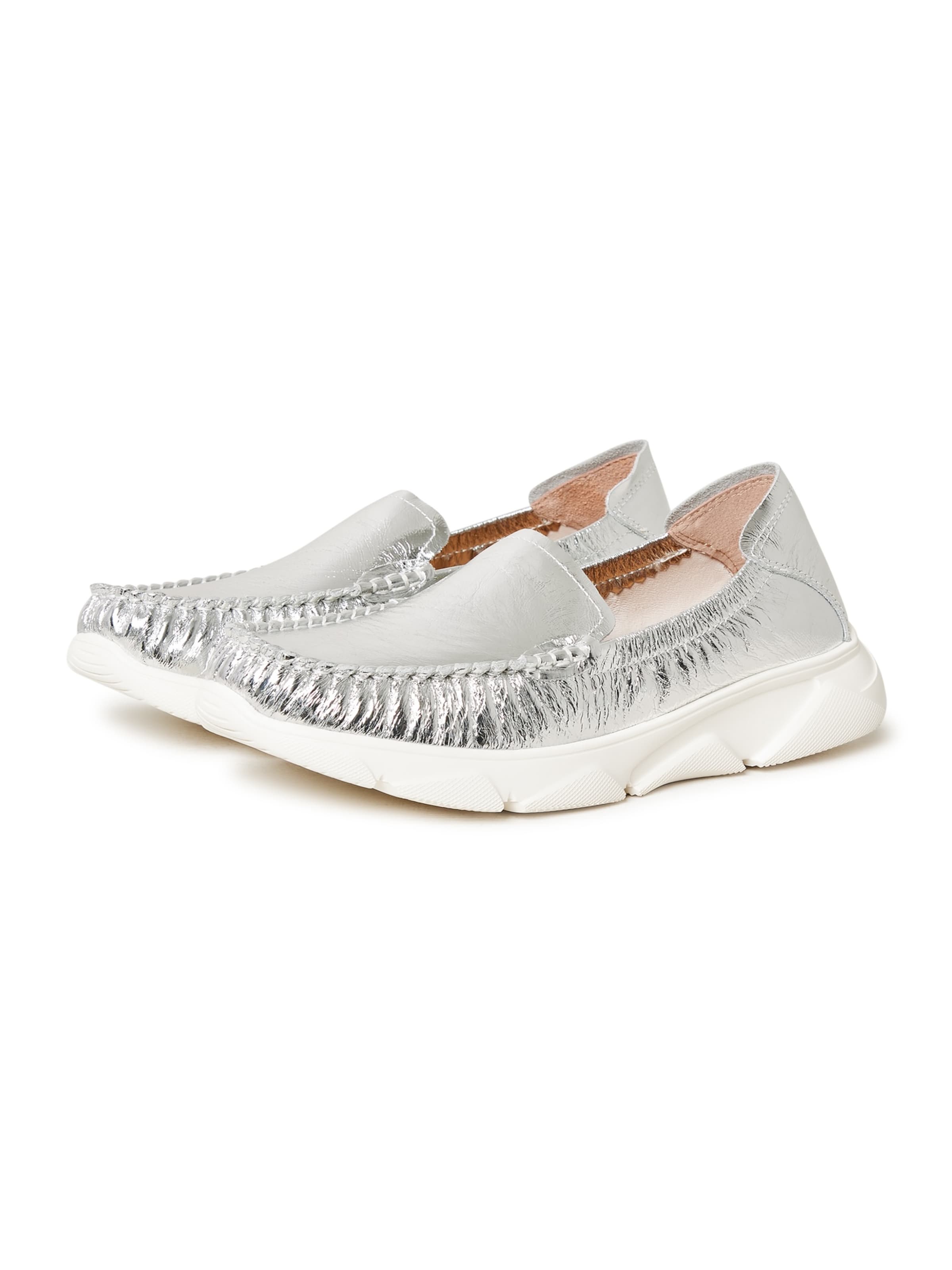 CESARE GASPARI Moccasin in Silver