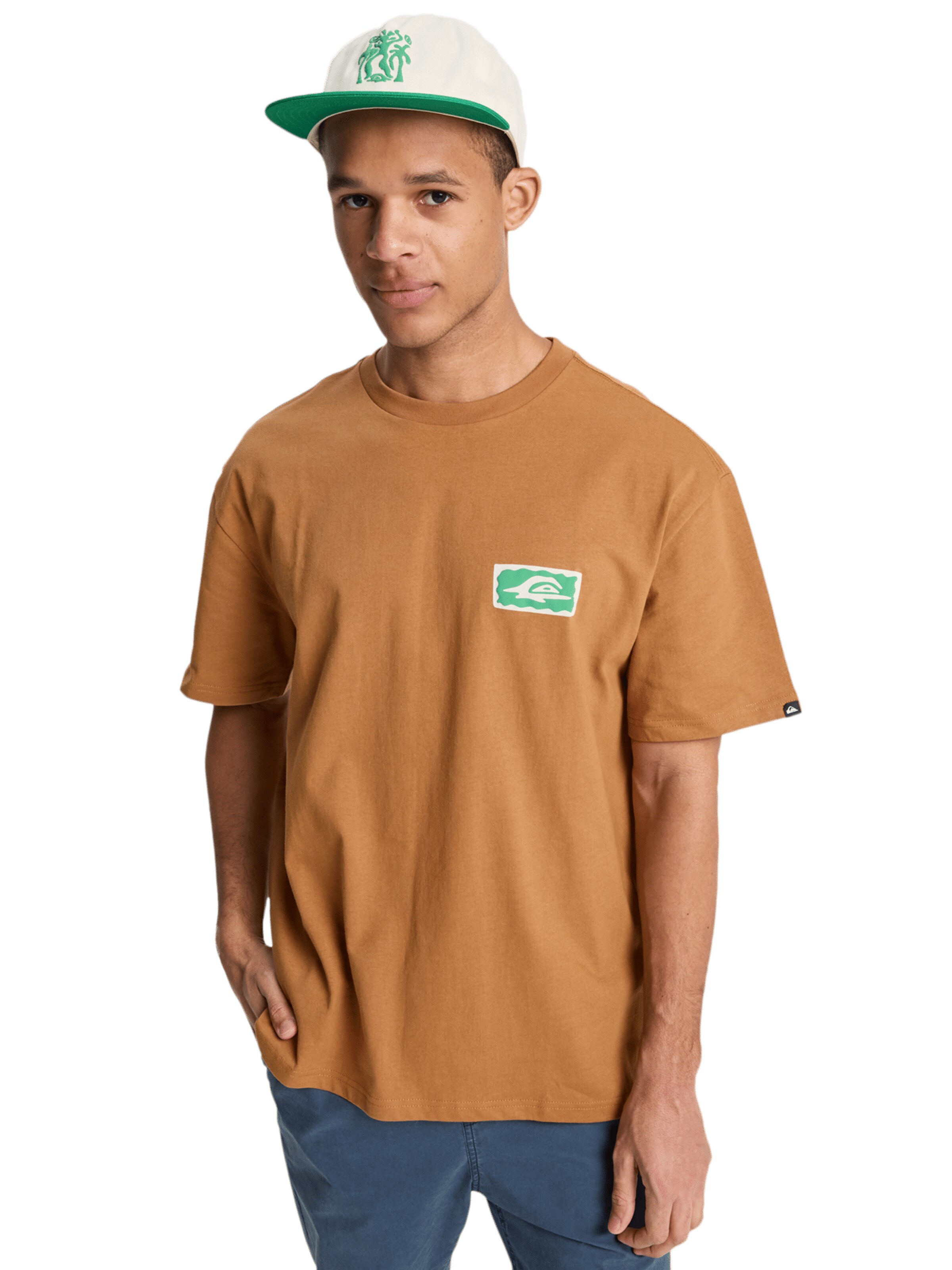 QUIKSILVER Performance Shirt 'Serenity Splash' in Brown: front