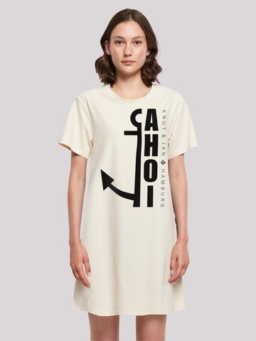 F4NT4STIC Kleid 'Ahoi Anker Knut & Jan Hamburg' in Beige: Vorderseite