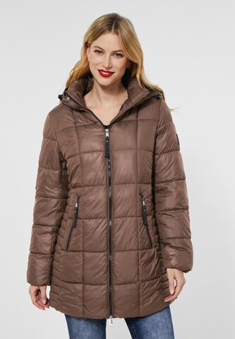 STREET ONE Winter Jacket in Brown: front