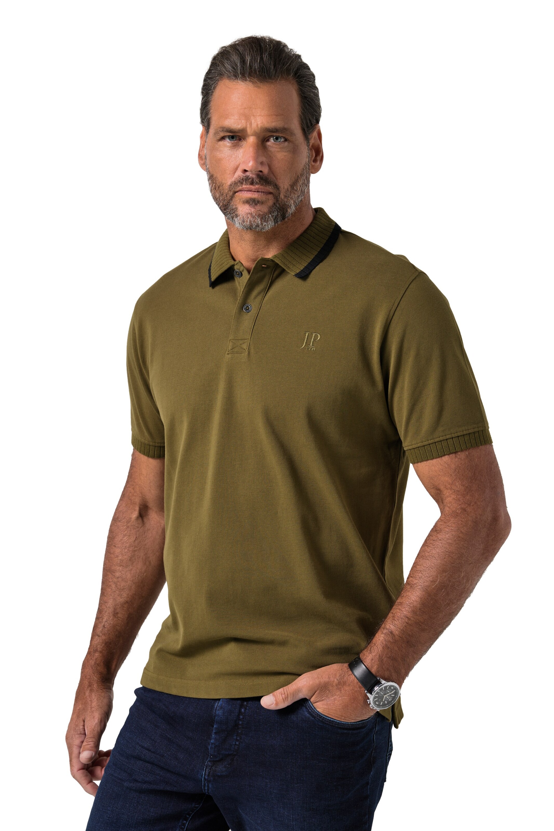 JP1880 Shirt in Grün: Vorderseite