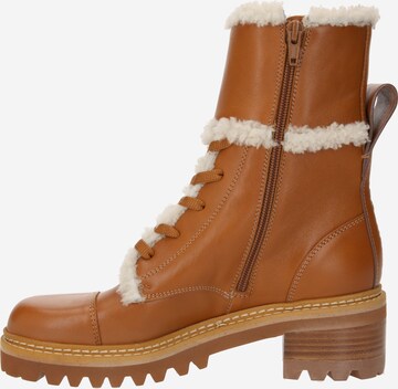 See by Chloé Lace-Up Ankle Boots 'MALLORY' in Brown