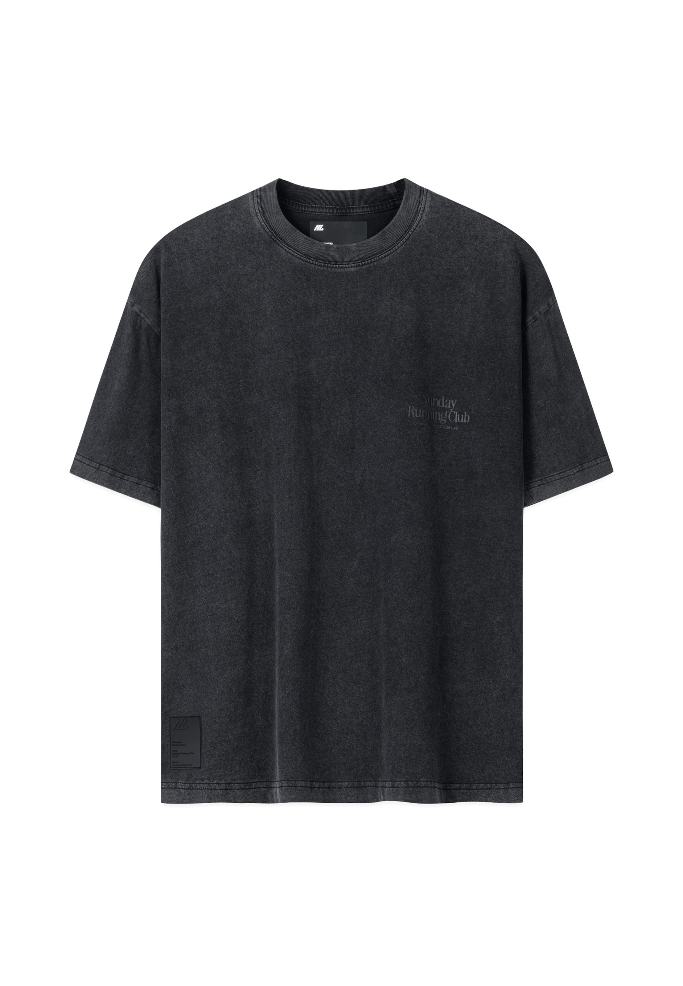 Another Cotton Lab Футболка 'Tone on Tone' в Черный: спереди