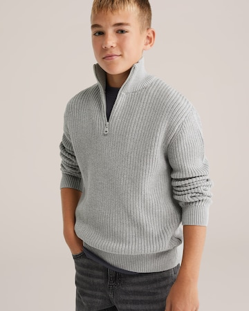 Pull-over WE Fashion en gris : devant