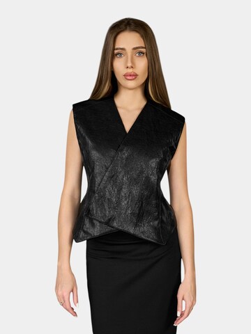 Made By Society Between-Season Jacket 'Vesta OUTLANDER - V27227' in Black: front