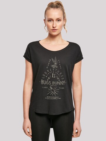 F4NT4STIC Shirt 'Looney Tunes Bugs Bunny A Wild Hare' in Schwarz: predná strana