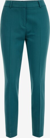 WE Fashion Trousers with creases in Green: front