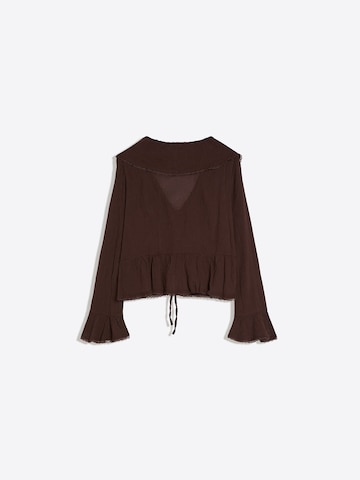 Bershka Blouse in Brown