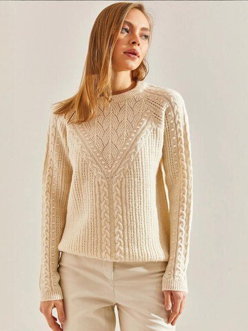 Bianco Lucci Pullover in Weiß: Vorderseite