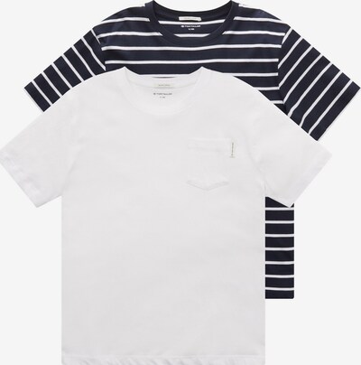 TOM TAILOR T-Shirt en bleu nuit / blanc, Vue avec produit