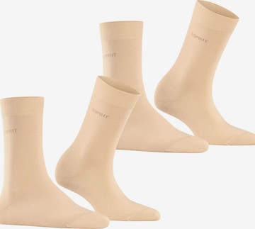 ESPRIT Socks 'Basic Easy 2-Pack' in Beige: front