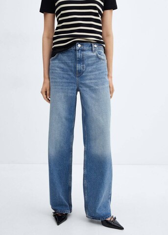 MANGO Wide leg Jeans 'Mermaid' in Blauw: voorkant