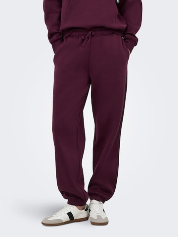 ONLY Tapered Pants 'ONLBest' in Red: front