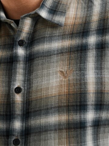 PME Legend Regular fit Button Up Shirt 'Shirt with check pattern' in Blue
