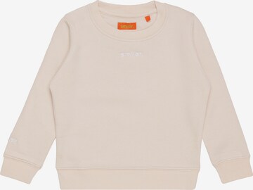 smiler. Sweatshirt in Beige: front