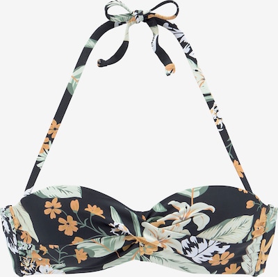 SUNSEEKER Bikinitop in braun / grün / orange / schwarz / weiß, Produktansicht