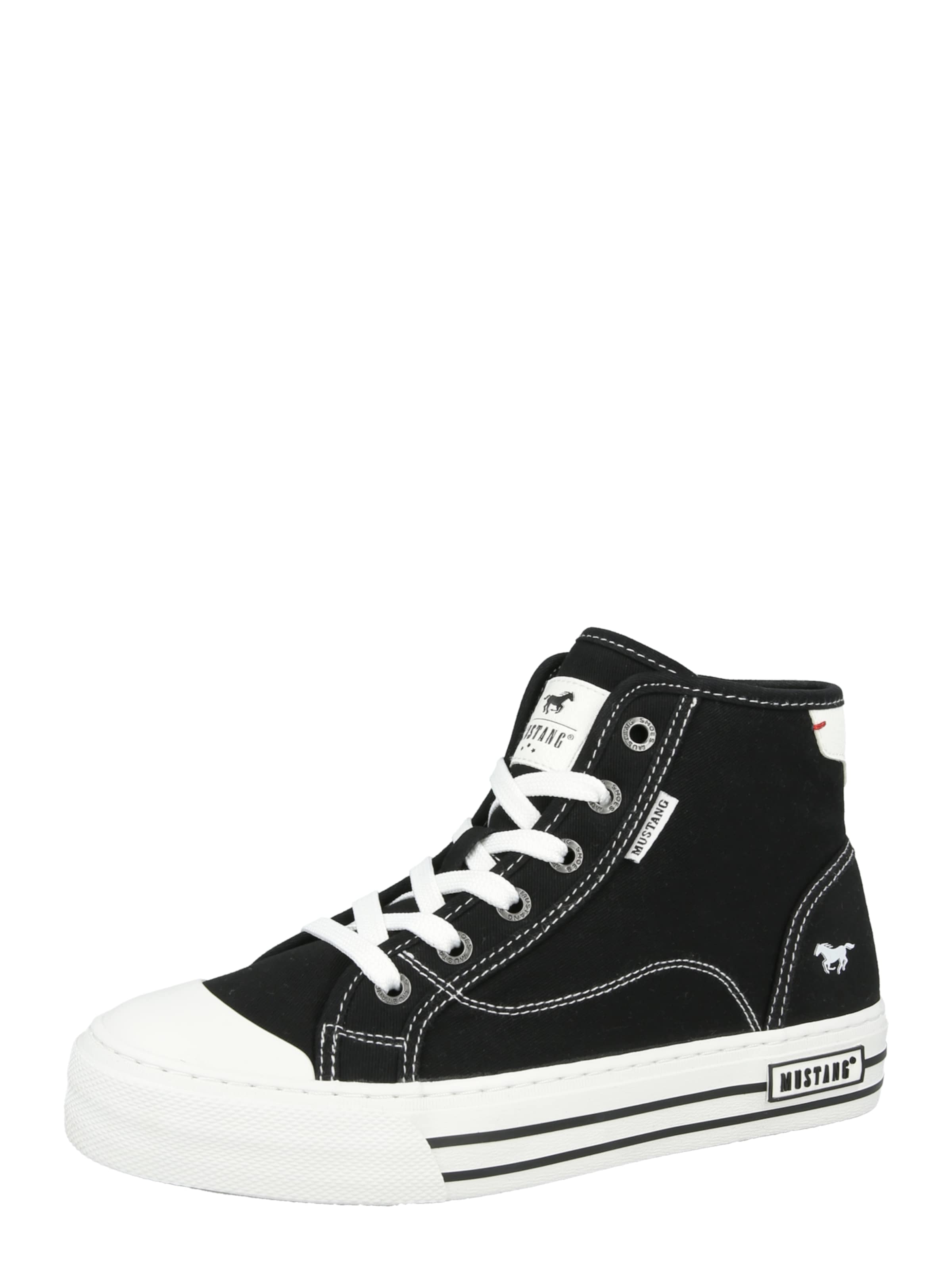 MUSTANG - Sapatilhas altas em preto: frente