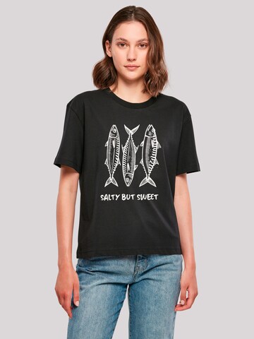 F4NT4STIC Shirt 'Salty But Sweet Summer' in Zwart: voorkant