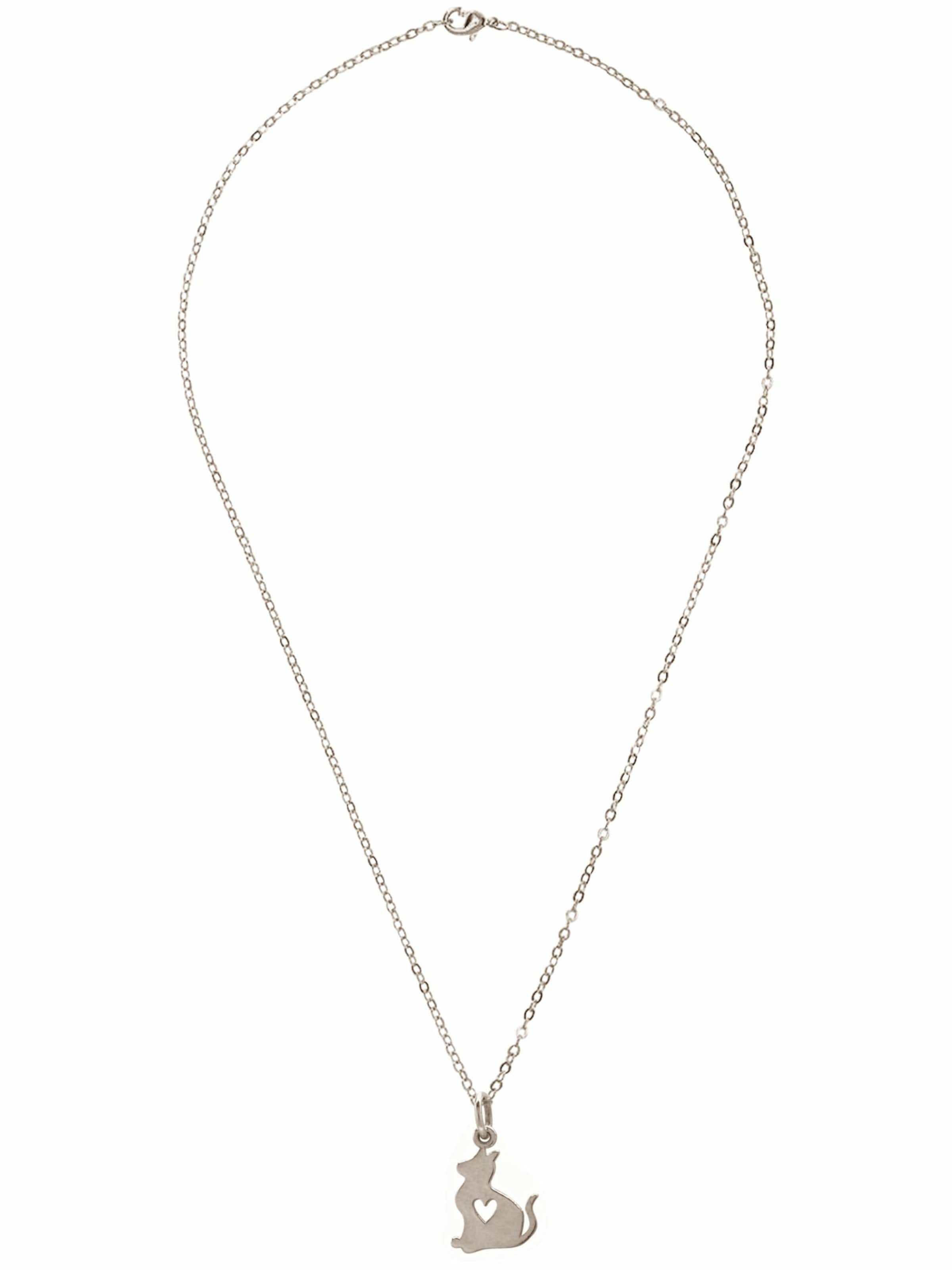 Gemshine Ketting in Zilver: voorkant