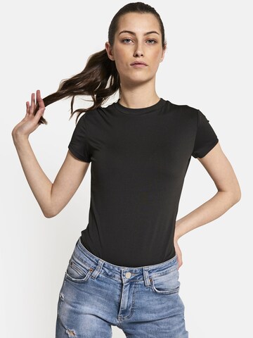 Squad the label Shirt body in Zwart: voorkant