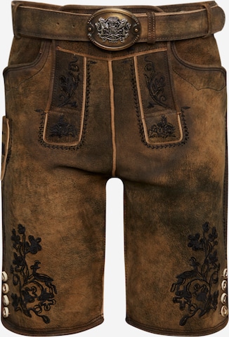 Regular Pantalon folklorique 'Hartl' STOCKERPOINT en marron : devant