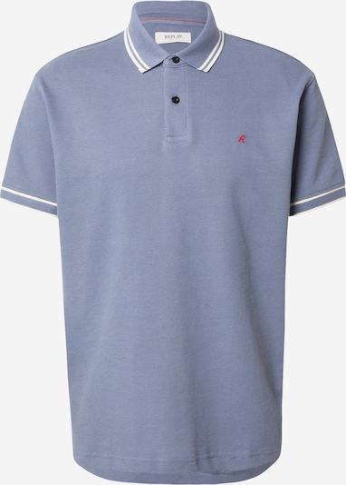 REPLAY Paita värissä safiiri / valkoinen, Tuotenäkymä