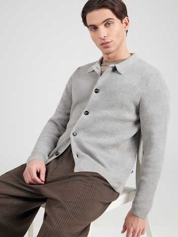 Barbour Gebreid vest in Grijs: voorkant