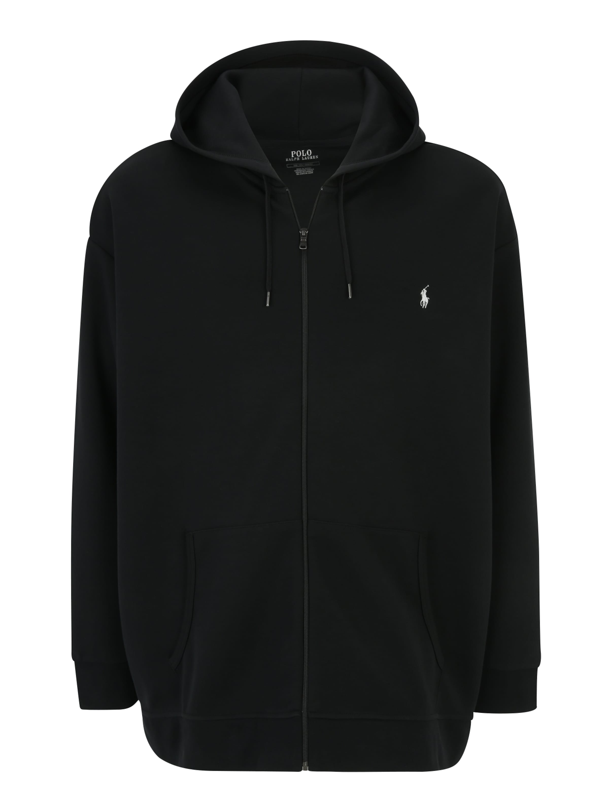Giacca di felpa di Polo Ralph Lauren Big & Tall in nero: frontale