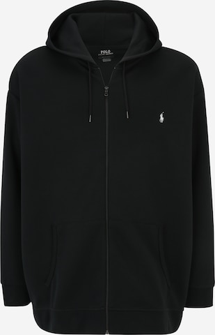 Giacca di felpa di Polo Ralph Lauren Big & Tall in nero: frontale